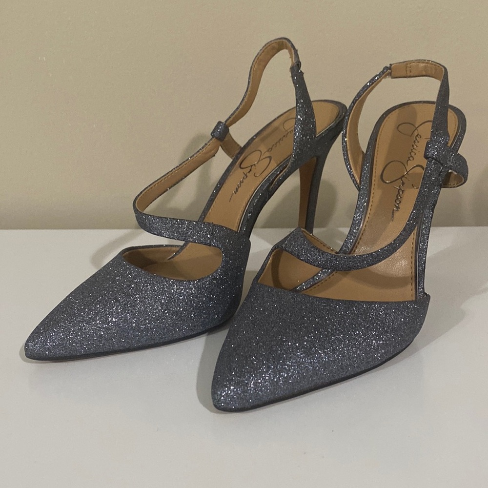 Jessica Simpson Glitter Heels Sz 71/2 New